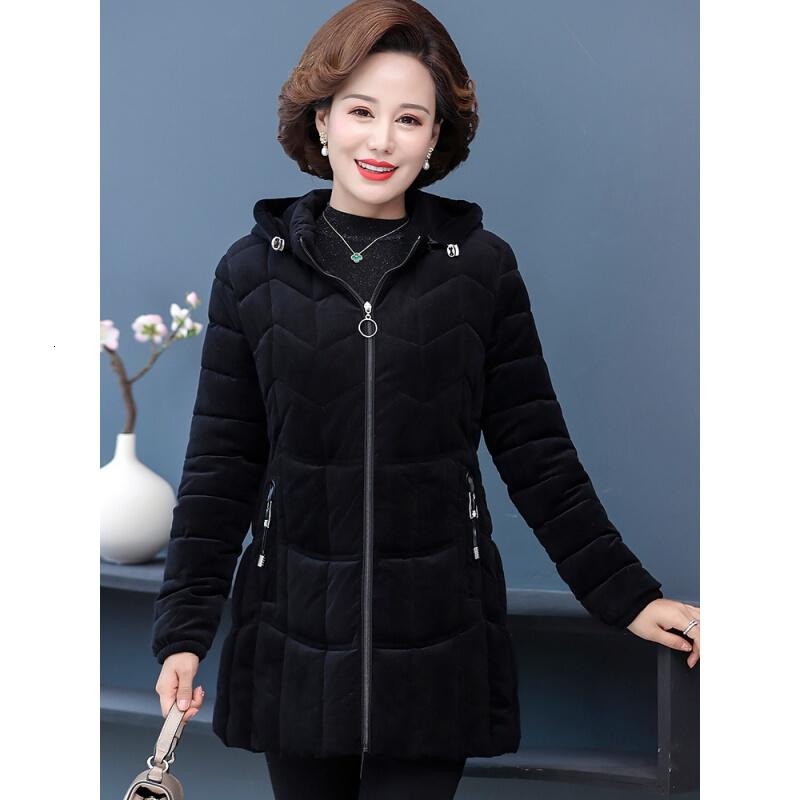 迪鲁奥(DILUAO)棉服妈妈秋冬装外套中长款中老年女冬装洋气高清大图