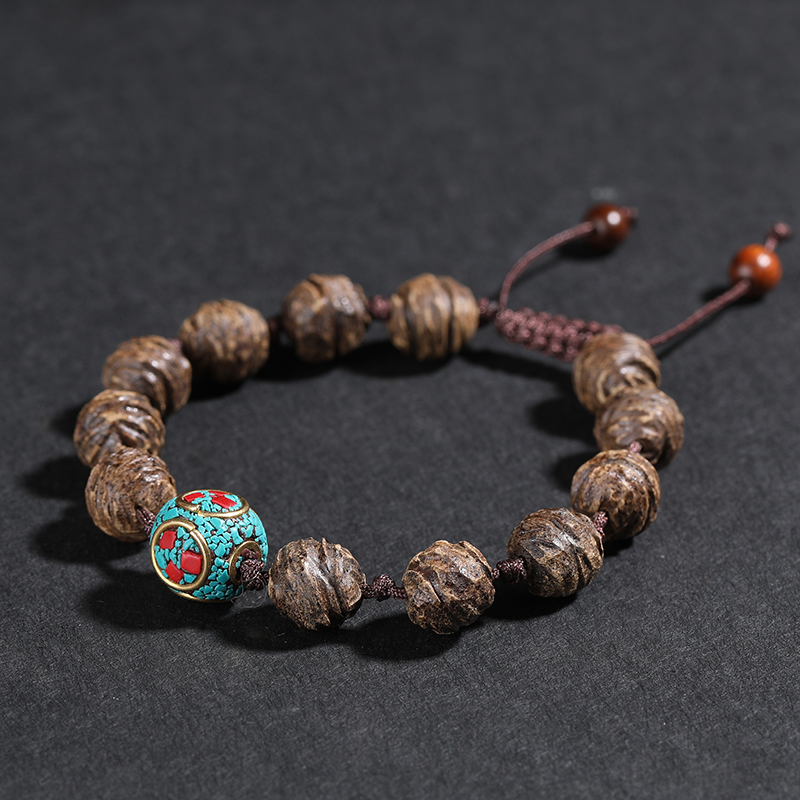 越南芽庄沉香手串原创手工编织沉香木手链男女款结香多甜香味醇厚送女朋友老婆情人节七夕生日礼物