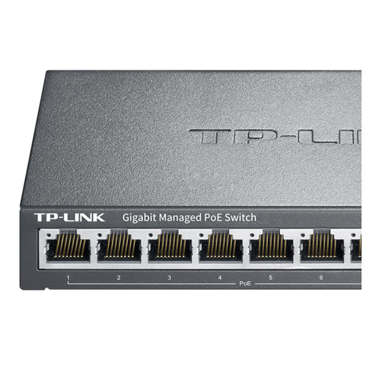 普联 TP-LINK 全千兆云管理PoE交换机 支持手机远程 1个千兆SFP光口 8口POE供电 TL-SG2210P