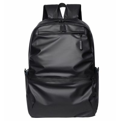 ck袋鼠新款双肩包男商务休闲大容量电脑背包男士休闲旅行包书包潮黑色