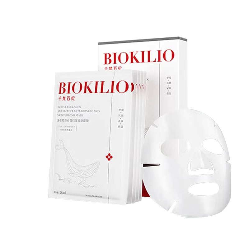千梵百纪(BIOKILIO) I + III 型活性胶原多效抗皱润肤面膜-5片 - 白色高清大图