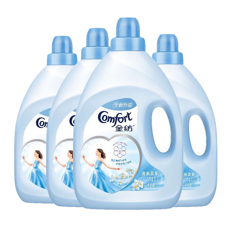 金纺衣物柔顺剂清新柔顺衣物护理剂4l4瓶倍感柔软舒适清新怡人