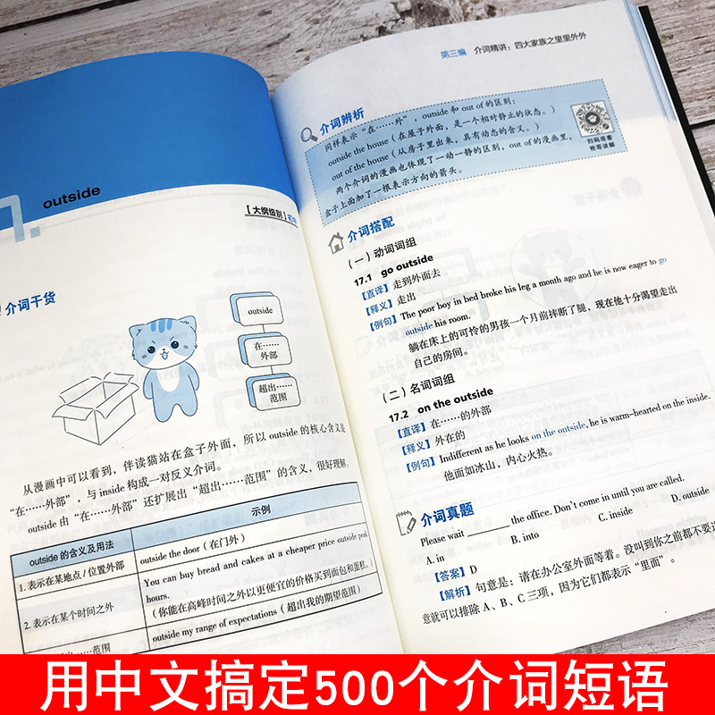 [正版]固定搭配不用背顿悟英语高频介词60例祁连山英语词汇背单词神器会中文就会说英语初高中英语单词书词根词缀词典记忆大全