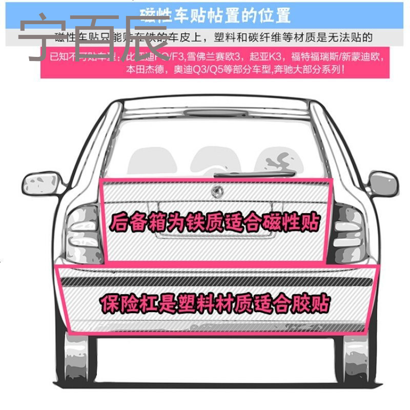 车贴新手上路磁性贴 汽车贴纸实习搞笑卡通贴反光创意个性车尾