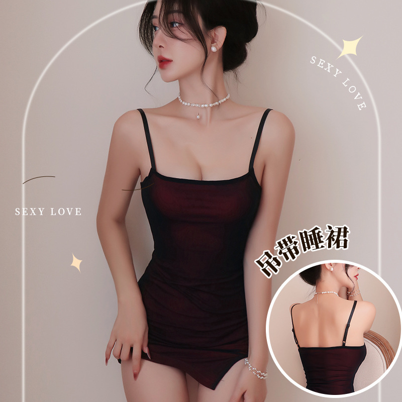 长夜漫漫情趣内衣吊带包臀裙女性感免脱制服诱惑睡衣纯欲套装1947高清大图