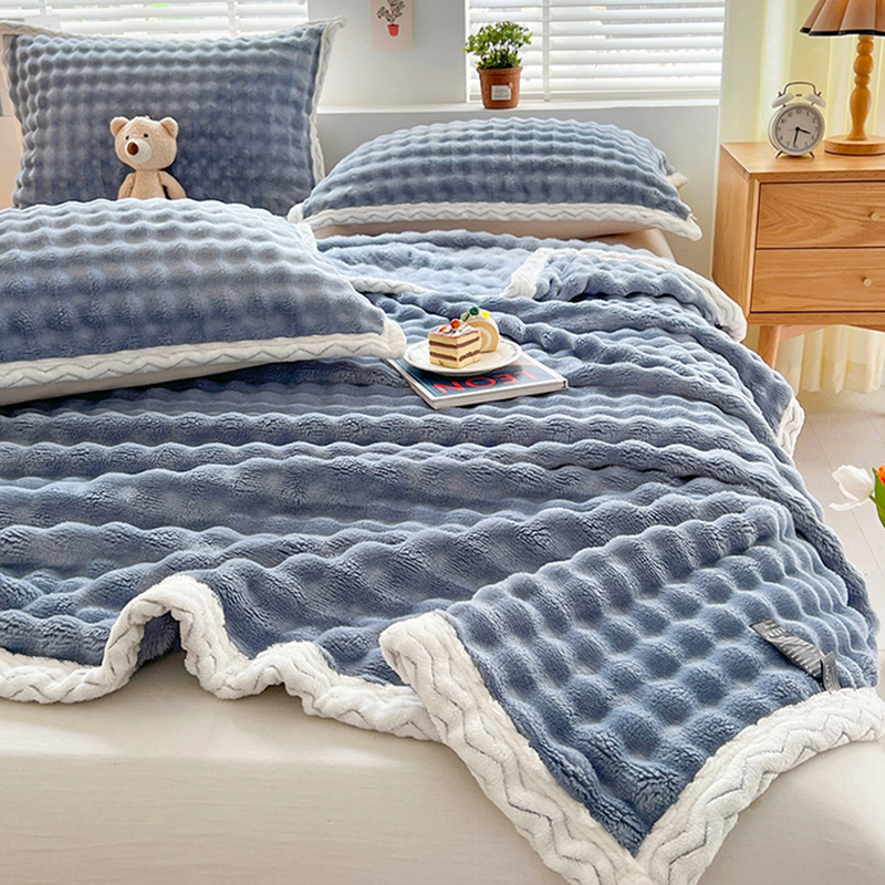 洁丽雅 新暖绒休闲毯 JLY-CP3157 180*200cm(1100g)高清大图