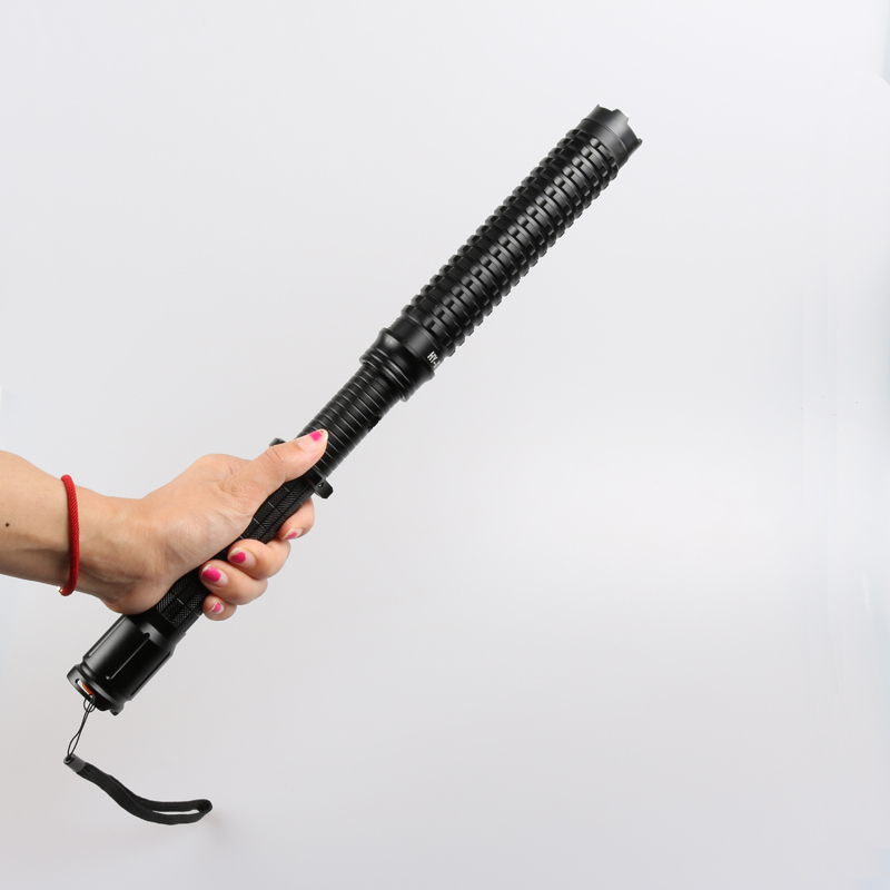 学校工厂银行保安巡逻防卫电棒棍加长款电棒手电筒防护远射手电筒