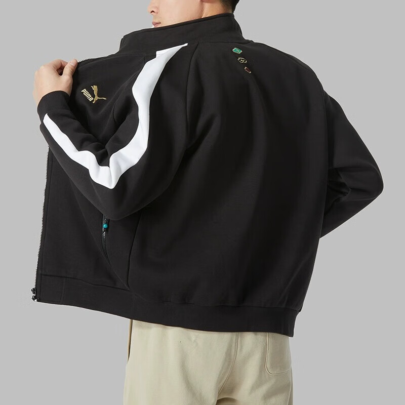 彪马(PUMA) 情侣运动服舒适时尚夹克休闲服风衣外套男 625831-01高清大图