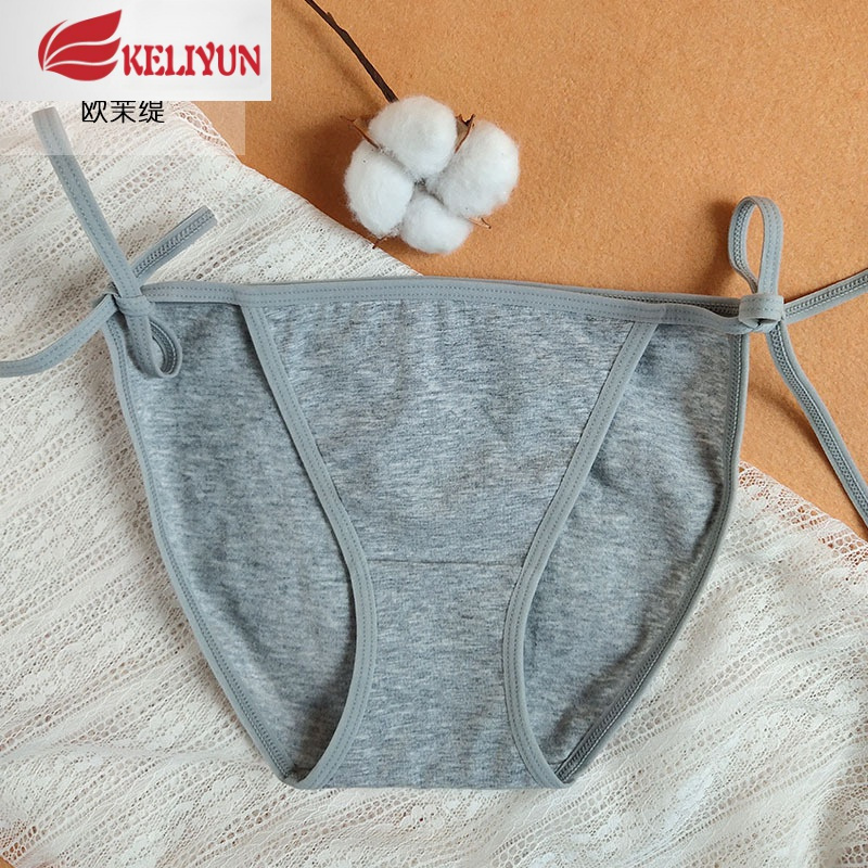 可莉允欧茉缇系带内裤女性感两侧绳子可解开低腰一片棉穿脱方便绑带式