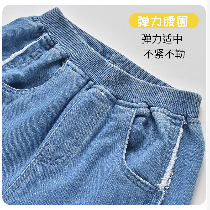 [8折价:58.4元]铅笔俱乐部童装女童牛仔裤春装新款儿童老爹裤中大童休闲裤子