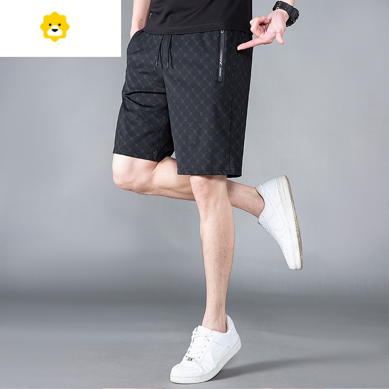 fishbasket冰丝裤子男款季休闲男士短裤2024新款大码潮速干运动五分裤