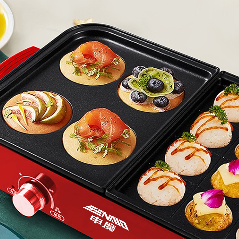 申魔 多功能锅 多用途锅 料理锅 烤肉锅 家用电热火锅煎烤涮一体 电炖锅多功能料理锅(高配)SC21KD9!高清大图