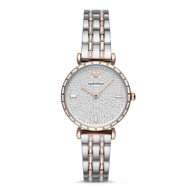 emporio armani/阿玛尼满天星手表 石英表女 盘镶钻腕表 时尚百搭