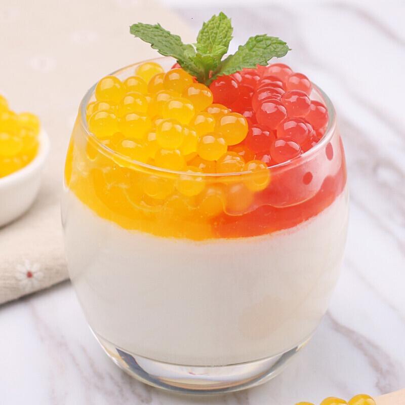 爆爆蛋芒果味爆爆珠港式甜品珍珠奶茶水吧辅料奶茶原料魔豆百香果味