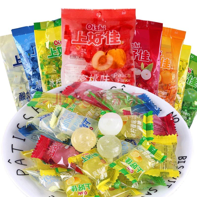 上好佳糖果袋装儿童什锦水果糖喜糖硬糖糖果公司接待休闲零食品8味8袋