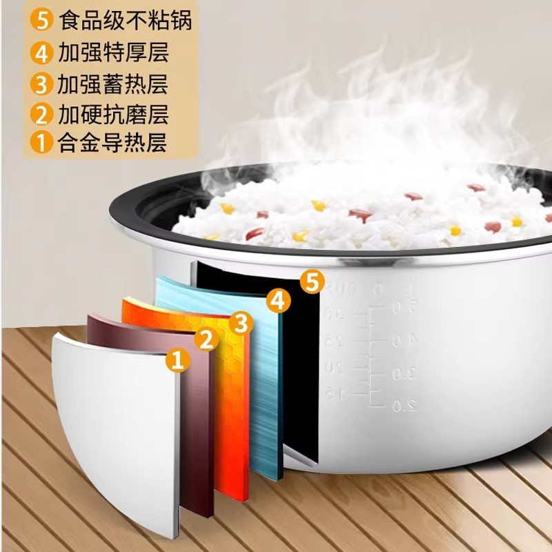 peskoe/半球商用大电饭锅8L13L45L10-60人用不粘老式超大容量36 升 特厚不粘胆+蒸笼[45-50人]高清大图
