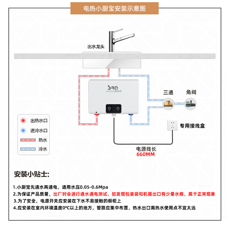 速热奇SRQ-9021小厨宝即热式家用厨房小型热水宝恒温免储水电热水器-空气开关