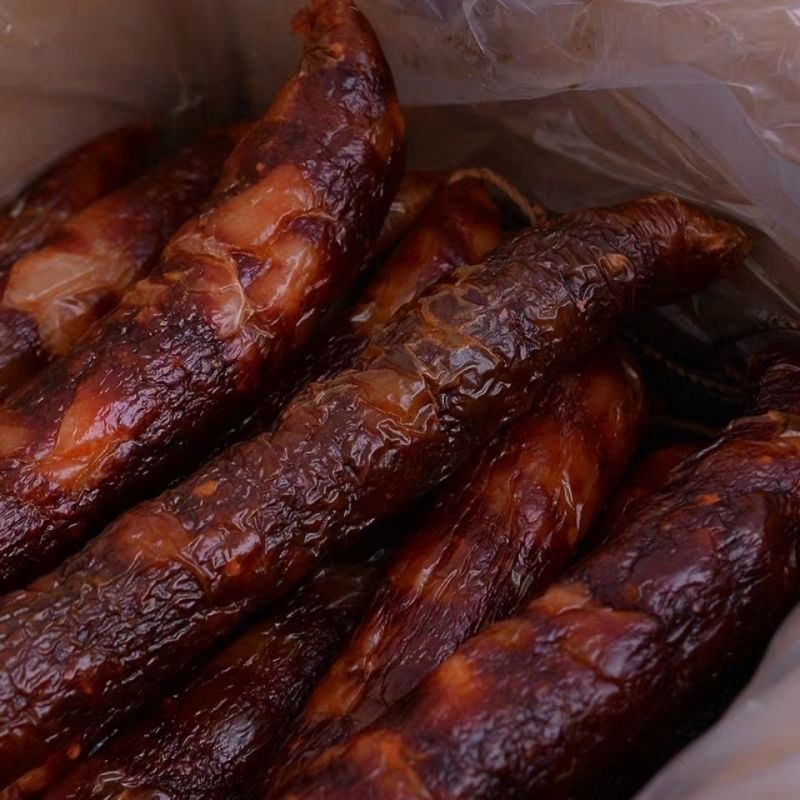 四川麻辣香肠烟熏川味腊肠500g农家特产手工风干腊味广味香烤肠