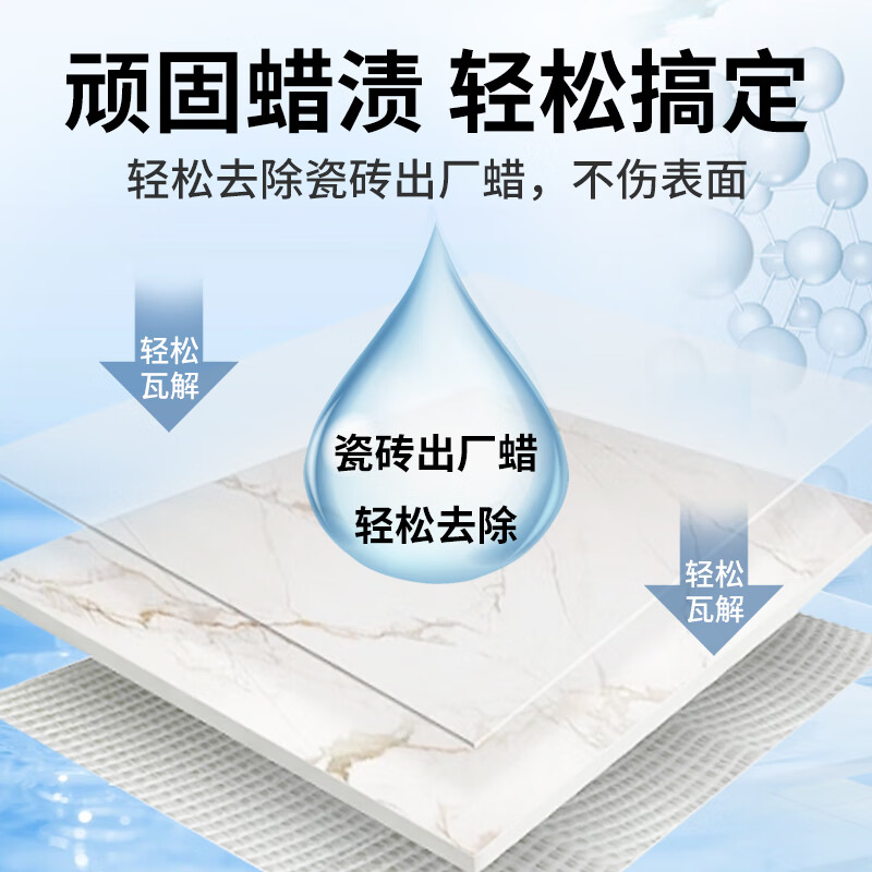 巨奇瓷砖除蜡剂地板砖清洁剂强力去污抛光地砖表面增亮去蜡2848高清大图