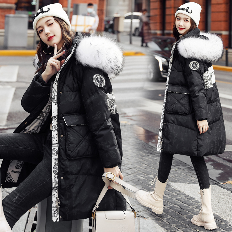 免费试穿 新款冬季雪中鹅羽绒服女新中长款小个子连帽时尚休闲白鸭绒品牌外套羽绒服女冬季中长款时尚连帽洋气修身大码外套