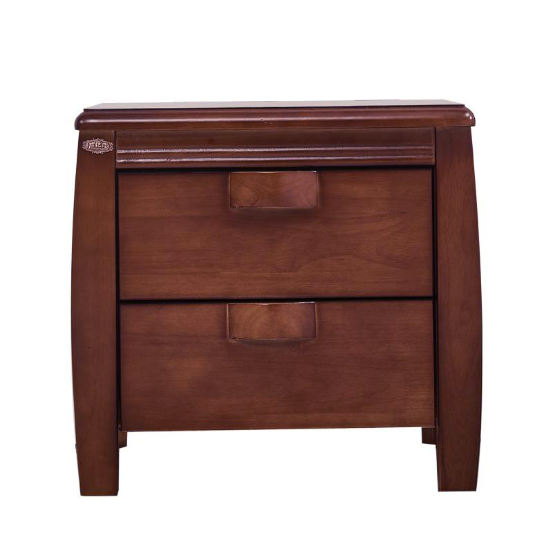 广亿隆实木床带垫配床头柜（1.2米床*1张带床垫*1张配床头柜*1个）WH-TCG2111#D/套高清大图