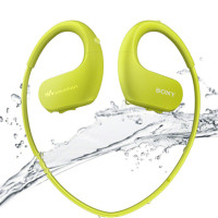索尼（SONY）NW-WS413防水游泳跑步运动mp3音乐播放器一体耳机 4G 柠檬绿
