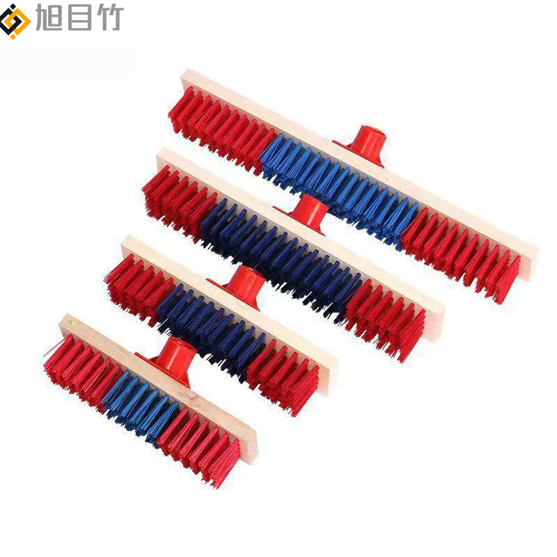 塑料长柄硬毛地板刷 30cm宽刷头 把高清大图