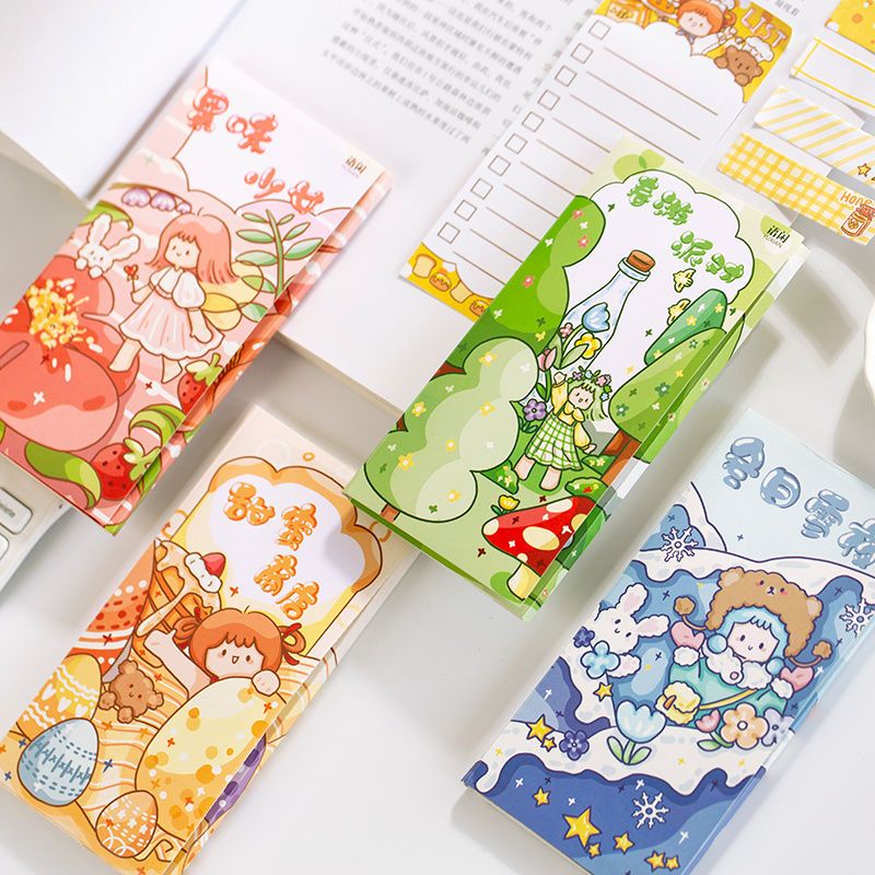 多功能折叠便利贴套装阿果的小欢喜便签纸小清新ins风学生用备忘