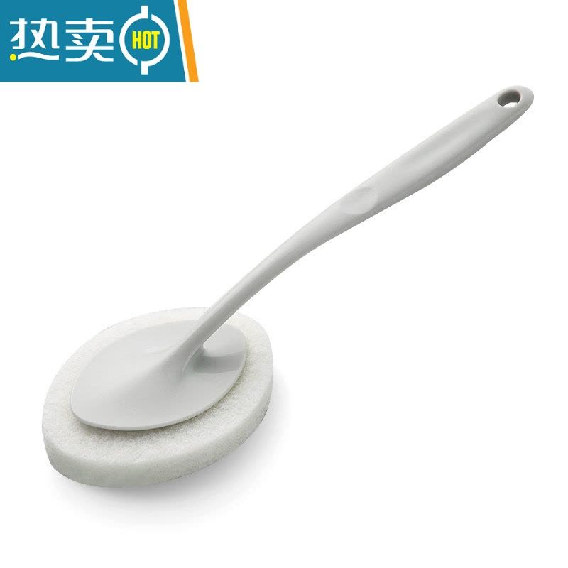 敬平卫生间马桶清洁刷子多功能洗厕所刷长柄去污器刷浴缸地板瓷砖刷 长柄清洁刷[灰色]图片