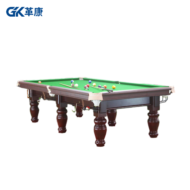 革康 GK-JSQC8503 台球桌9尺桌球台美式中式黑八台球厅 经典圆腿款 中配高清大图
