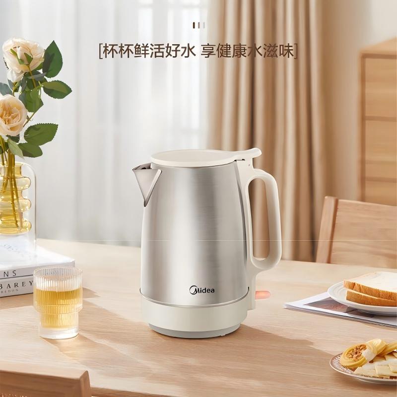 美的 家用双层防烫热水壶大功率电热水壶 1.7L MK-SH17DG02高清大图