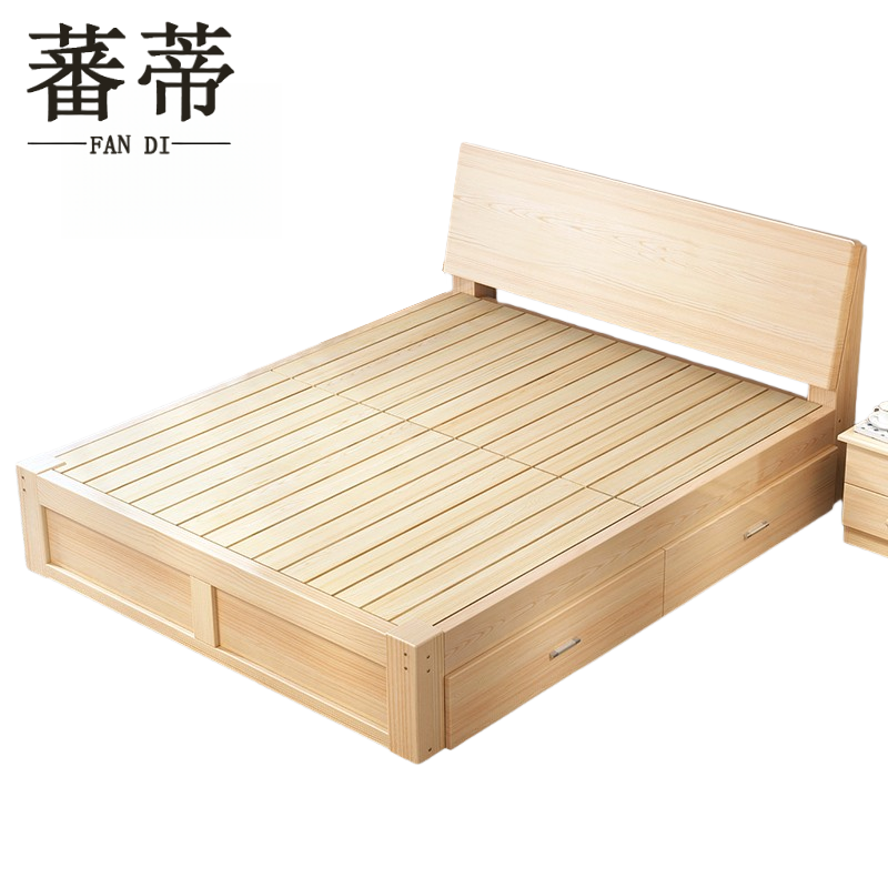 蕃蒂 实木床高清大图