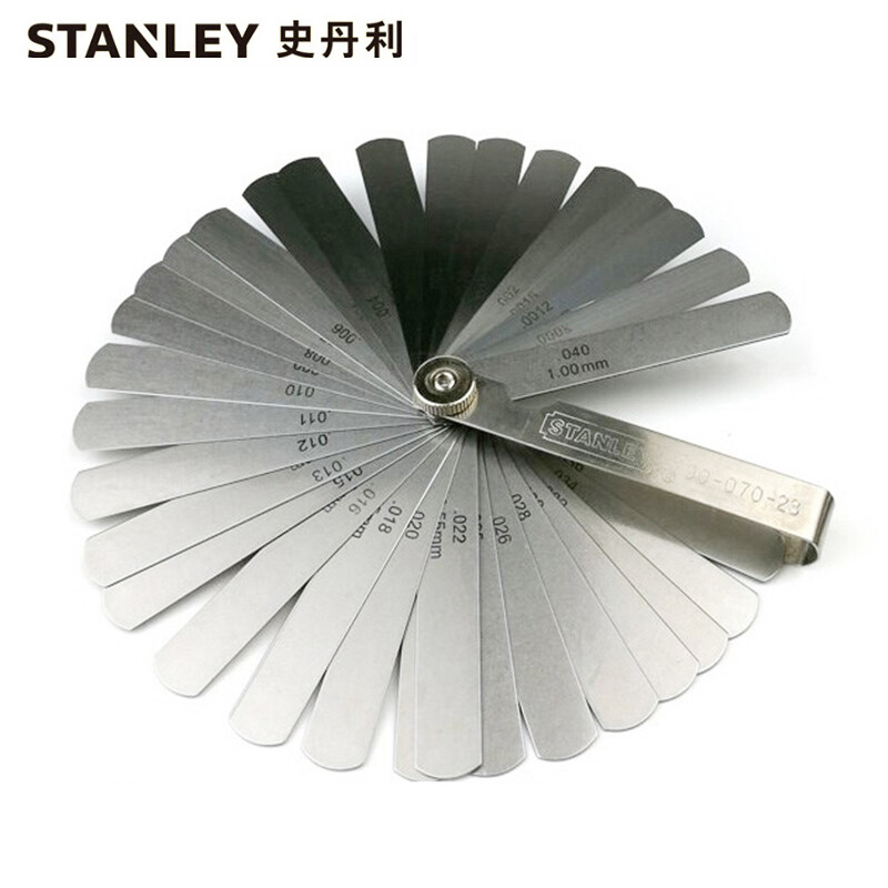 史丹利(STANLEY) 32件装公英制塞尺0.02-1.00mm 塞规塞尺片调气门间隙单片 90-070-23
