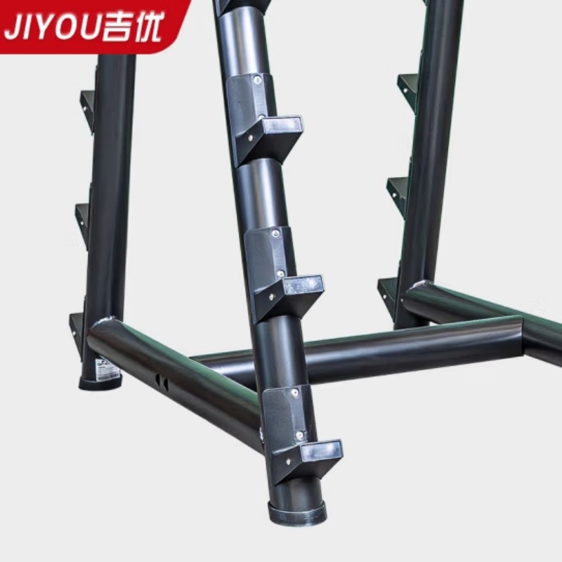 吉优JY-F65商用杠铃架固定杠铃一体式架健身房专用高清大图