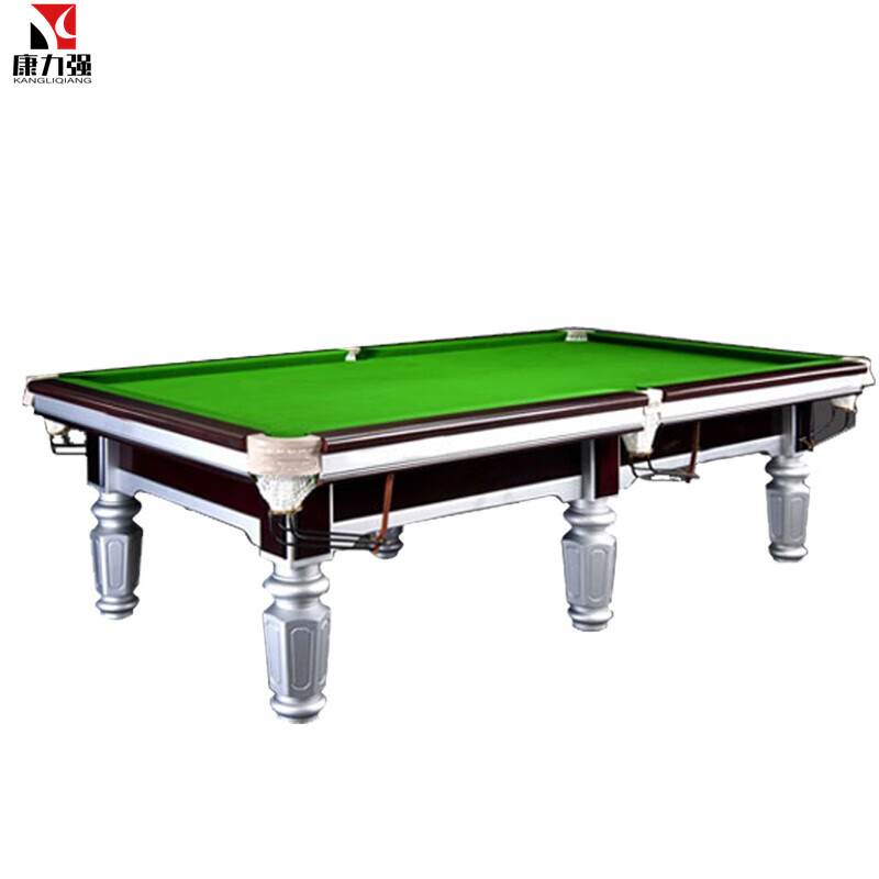 康力强Q7银腿台球桌 标准黑八球台 美式成人家用台球桌