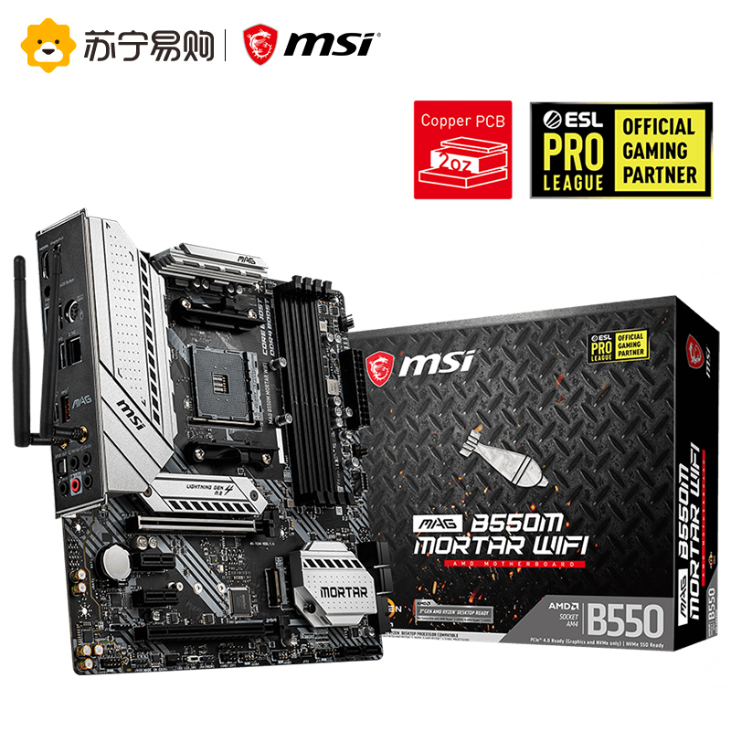 微星MSI B550M MORTAR WIFI+R7 5800X板U套装