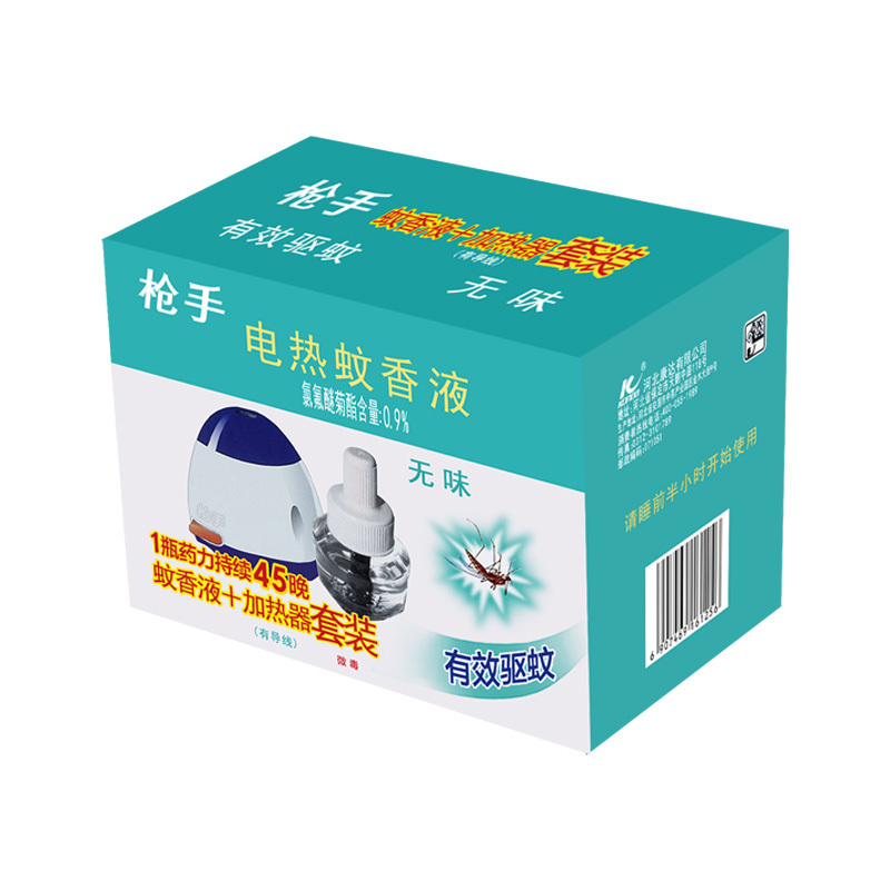 KKC 枪手 电热蚊香液套装 有导线 无味 1器+1液 拖线式 无香型 驱蚊液 电蚊香