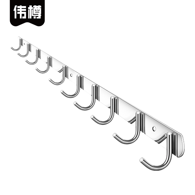 伟樽不锈钢挂钩10钩76*3*4.8cm个高清大图