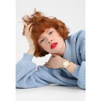 Fossil 化石 24新款女表RILEY 时尚轻奢小金表多功能三眼计时镶钻圆盘石英机芯