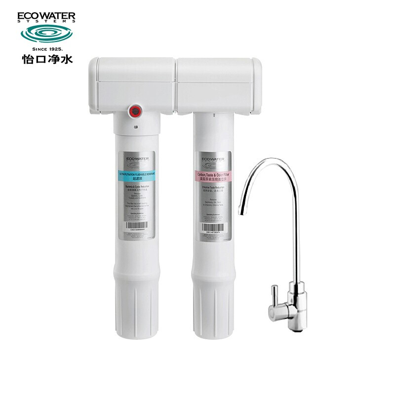 怡口净水(ECOWATER) 800FFDC净水器家用厨房直饮超滤机 无桶无废水不插电
