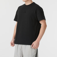 阿迪达斯 （adidas）男装上衣夏季新款运动服训练健身舒适透气短袖 时尚圆领T恤 JY8565/黑色 S