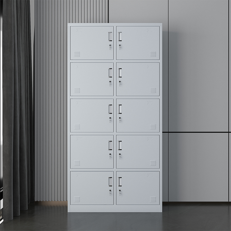 中豫鑫泽ZYXZ4071963铁皮更衣柜储物柜寄碗柜 10门更衣柜(加厚款)高清大图