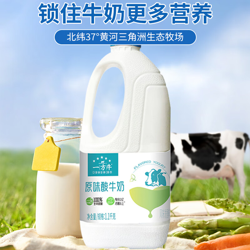 得益原味酸奶 1.1kg*1桶高清大图
