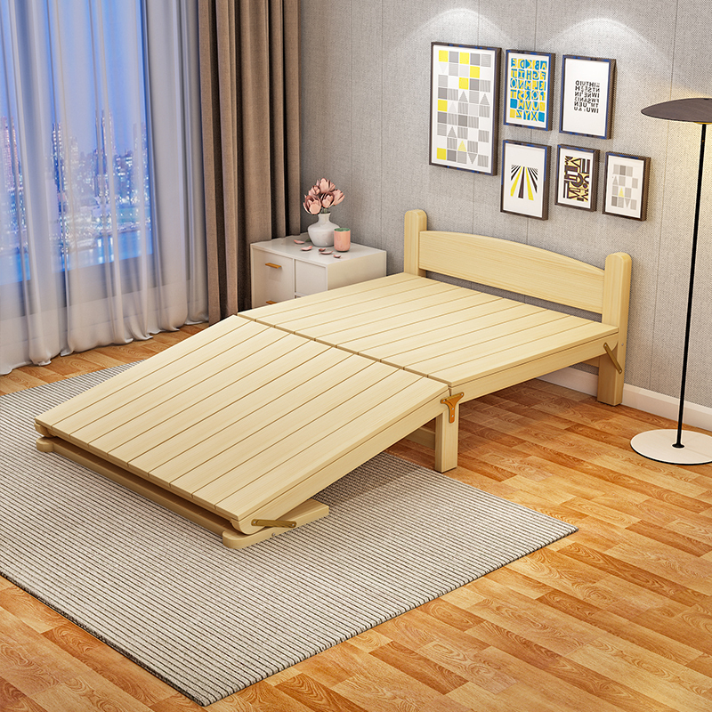 布欧格折叠床实木单人床高清大图