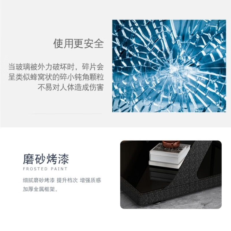 戴劲 茶几客厅双层长几短几小户型边桌沙发边几喝茶桌子 C款短几