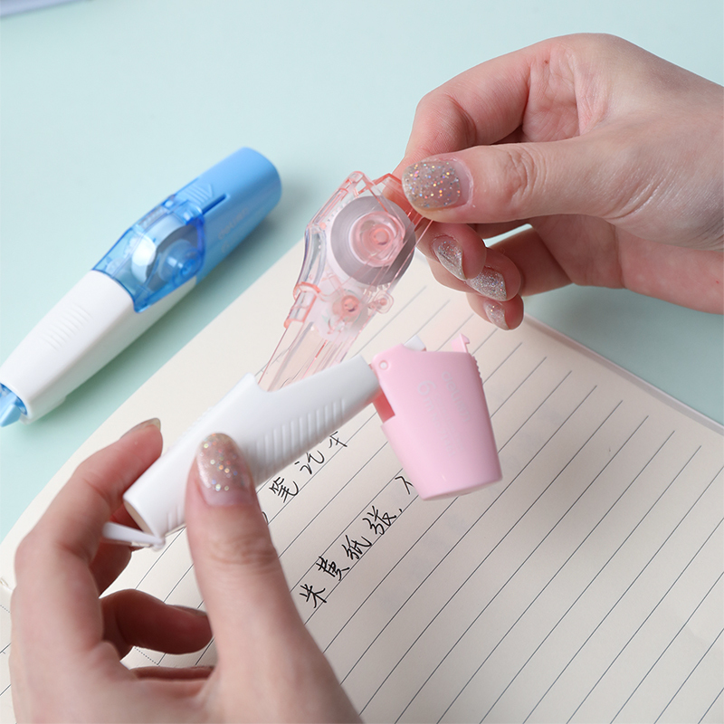 得力修正带批发韩国多功能可爱创意改正带实惠装初中生涂改小学生用小清新大容量修改带修真带涂改带可换替芯 蓝色71462