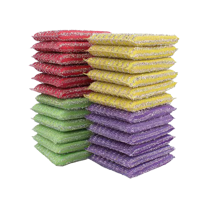 蒙浩博百洁布刷碗布双面钢丝棉4片包