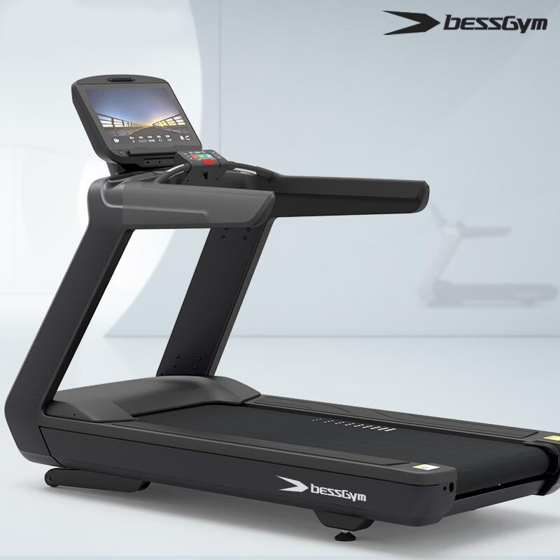必动(BESSGYM)家用高端智能跑步机 静音电动调坡健身房会所商用健身器材 21.5吋LCD液晶彩屏V12-TV
