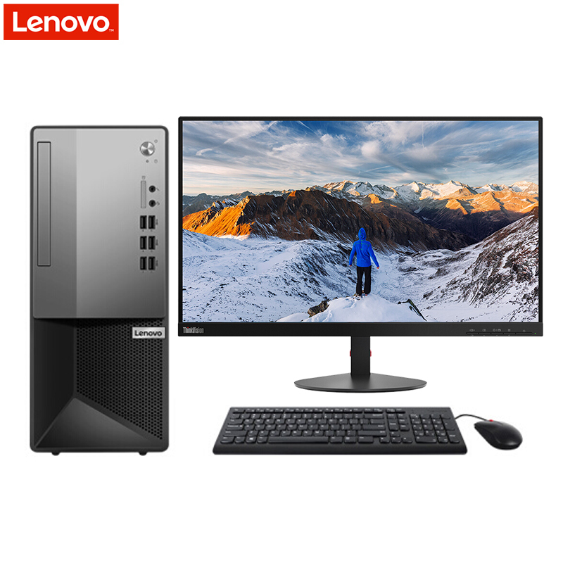 联想(Lenovo)扬天M6600t 商用台式电脑 23.8英寸屏（I5-10400 4GB+4GB 1TB 无光驱 W10H）