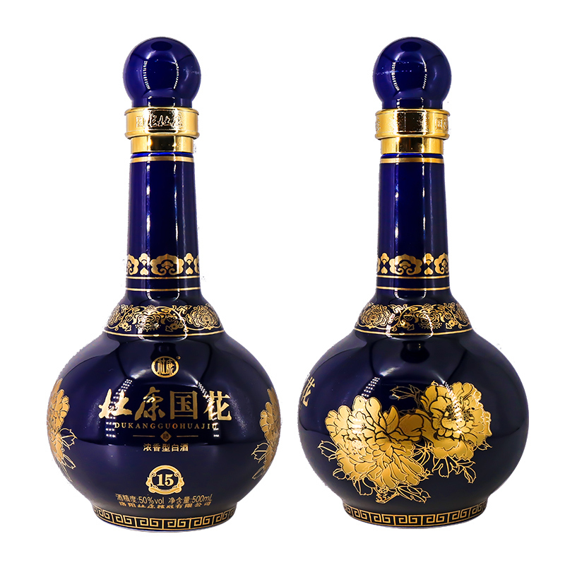 杜康酒国花15商务宴请50度浓香型白酒500ml礼盒装单瓶